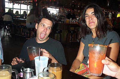 Matt gets a little excited about Bloody Marys. Charlie is showing you his.