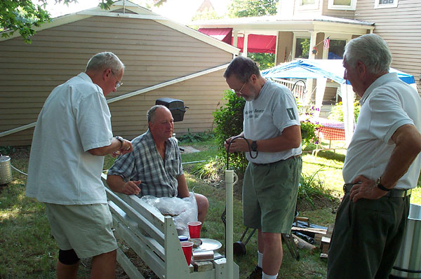Two generations of the family: Uncle Neil, Uncle Brian, my Dad, and my Grampa.